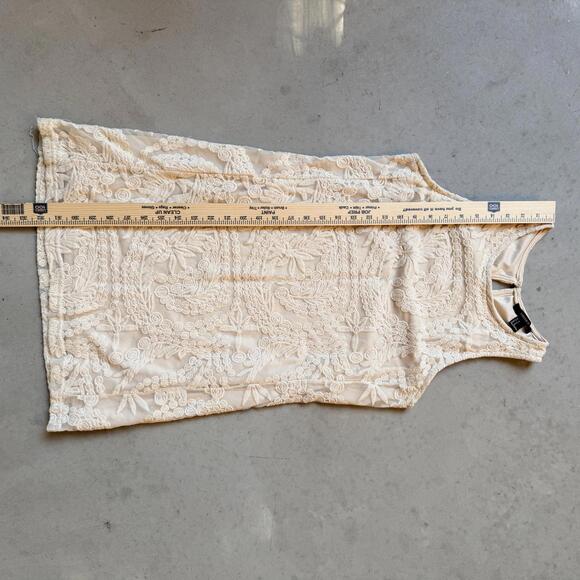 Forever 21 Cream Lace Sleeveless Dress, Size M - Picture 5 of 8